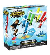 Stomp Rocket Jr Multi-Color Rocket Launcher for Kids, 8 Rockets - Fun Outdoor Kids Gifts for Boys...
