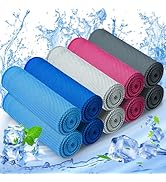 MENOLY 10 Pack Cooling Towels, Sweat Towels Cooling Towels for Neck and Face, Microfiber Towel So...