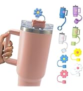 8 Pcs Silicone Straw Toppers Compatible with Stanley 30&amp;40 Oz Tumbler, 0.4in Dust-Proof Drinking ...