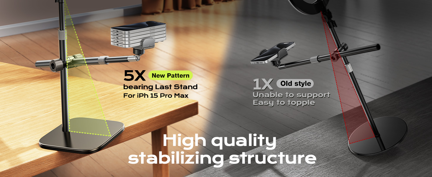 overhead phone mount with light