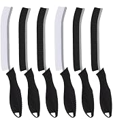 Set of twelve hook and loop fastener straps. Six white and six black straps with rounded ends and looped handles, arranged in alternating rows.