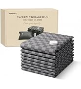 Wewemux 4 Pack Oxford Cloth Vacuum Storage Bags (S/M/L/XL) – Space Saver Vacuum Bags for Closet &amp;...