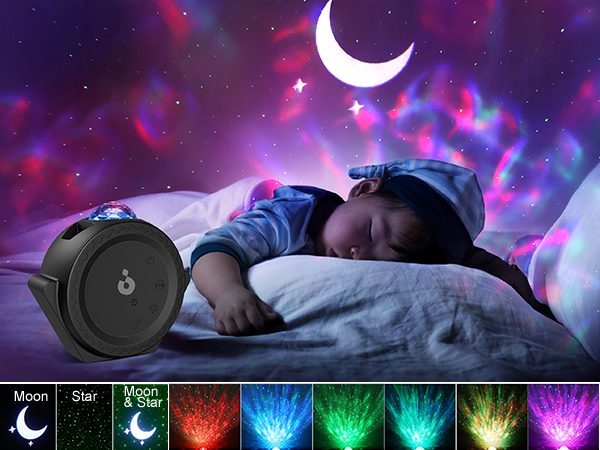 Galaxy Projector Star Night Light - 3-in-1 Moon Star Aurora Projector for Bedroom