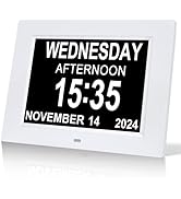 Johnziny2025 New 8-inch Digital Clock for Seniors,Large Dementia Clocks Display Digital Calendar...