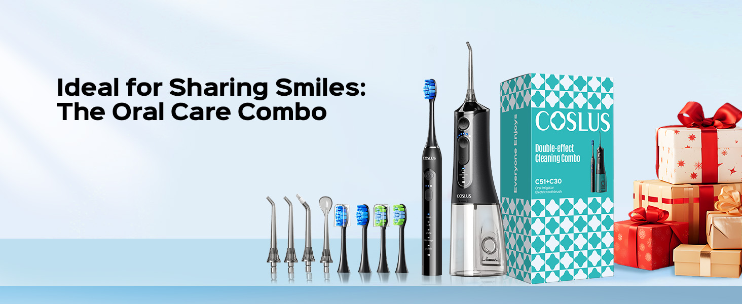 electric toothbrush with water flosser