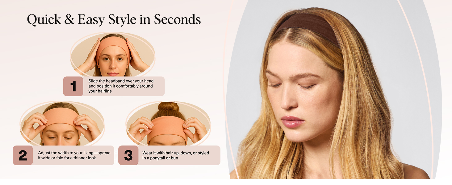 Kitsch Wide Headbands for Women for Workout, Yoga, Gym,Running, Exercise Stretchy Head Bands Sedona