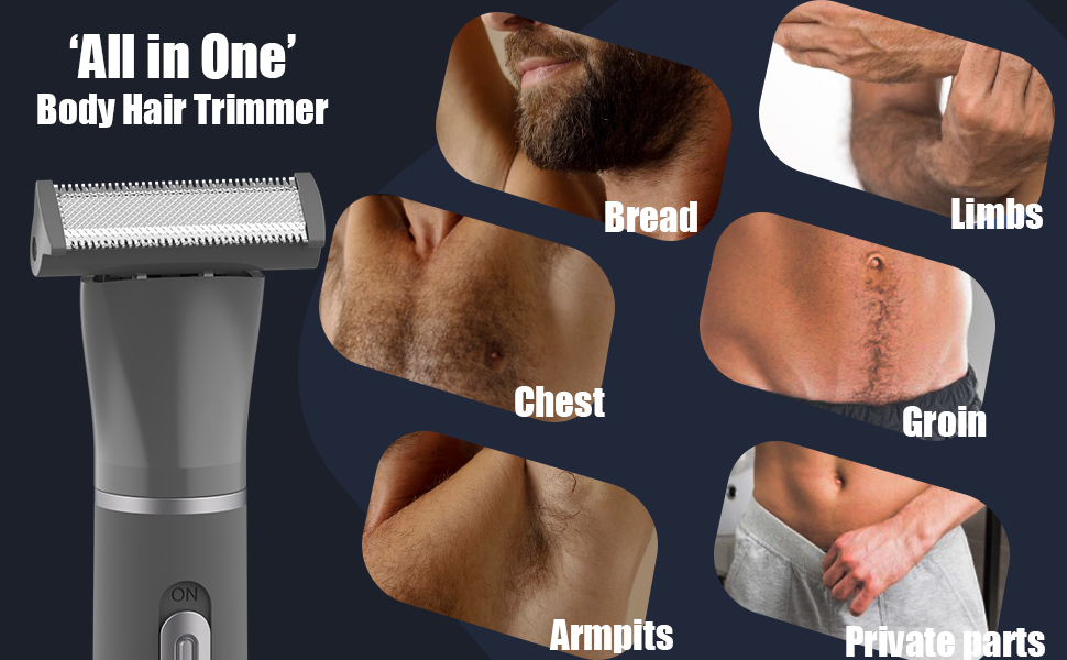 Hair Trimmer for Groin, Beard, Nose/Ear Hair