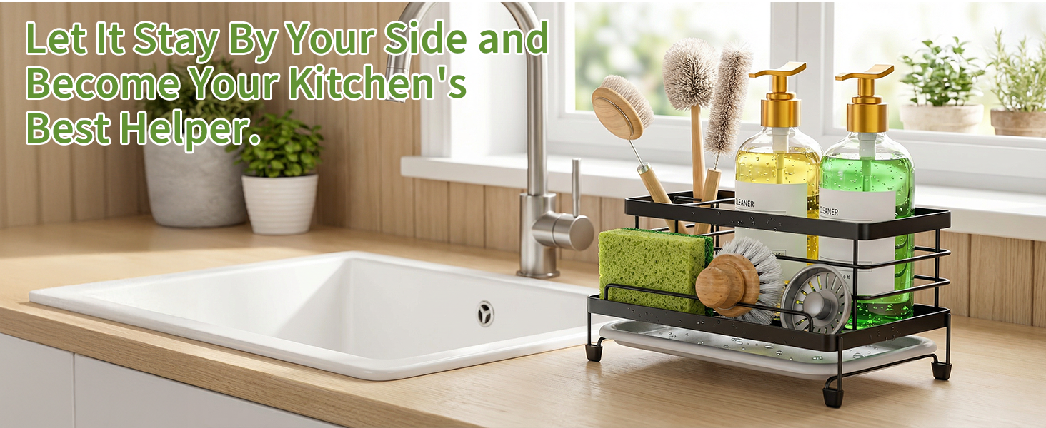 soap and sponge holder for the kitchen sink