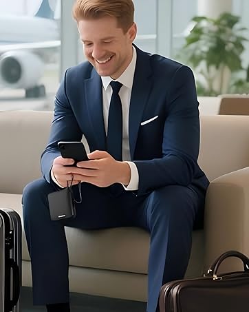 black mini portable charger