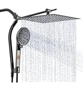 UltrTxenova Rain Shower Head with Handheld Spray Combo,High Pressure Filtered Handheld Shower Hea...