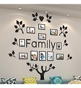 Vaabee Family Tree Wall Decor Picture Frames Collage Home Decorations Acrylic DIY 3D Stickers Pho...