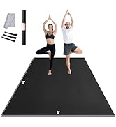 VEVOR Large Exercise Mat, 12'x6'/10'x6'/9'x6'/8'x6'/8'x5'/7'x5'/6'x4' (7mm) Extra Thick, Non Slip...