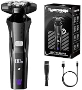TRANSFORMERS Electric Razor for Men, 3D Floating Cutter Head Shaver, 1200mAh Battery, LED Display...