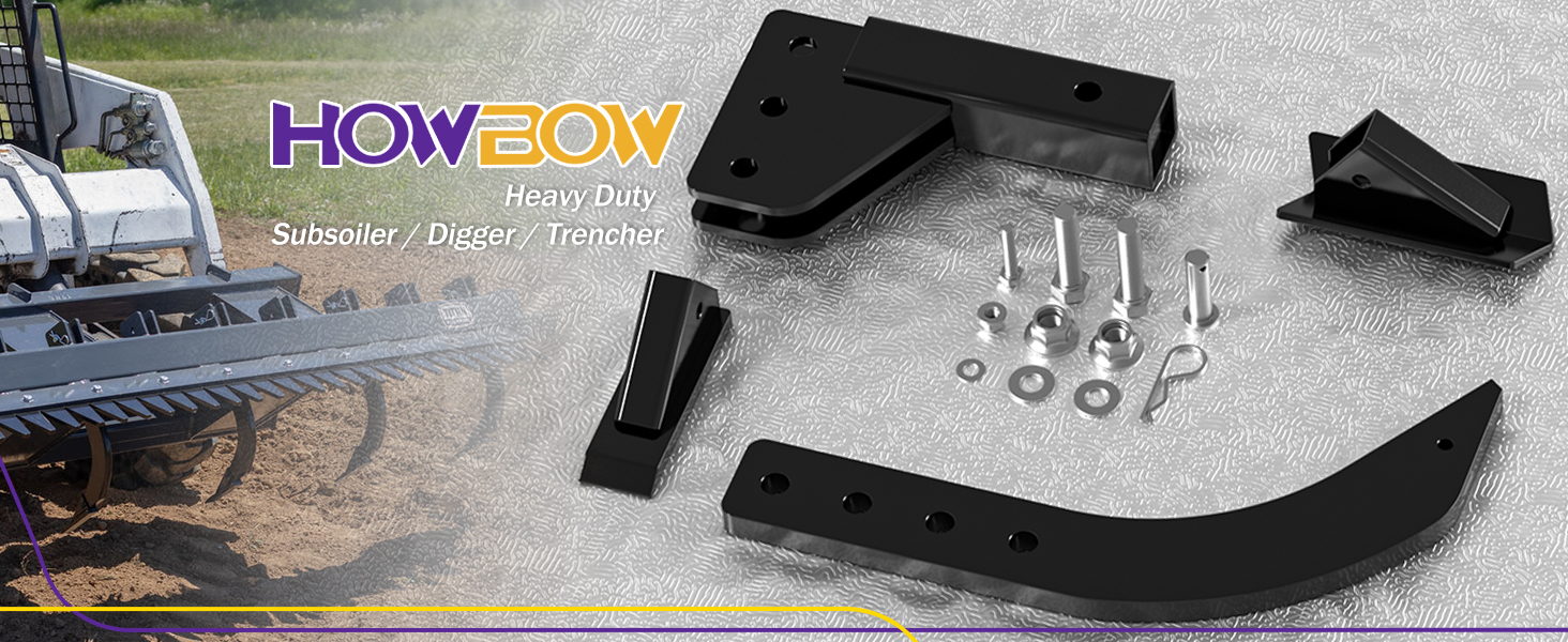 Hitch Mounted Trencher Fits 3 Point Hitch Subsoiler Lawn Ripper ATV UTV Tractor Plow Trench Digger
