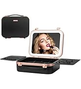 Extrei Gent Travel Makeup Train Case With LED Lights, 3 Brightness Adjustable Portable Makeup Org...
