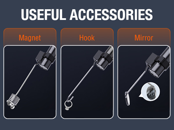 Endoscope Camera with Light Handheld Borescope 4.3" HD 1080P with 8 Adjust LED Lights