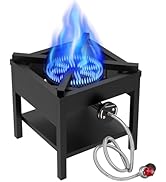 Llamaviva 260,000 BTU Outdoor Propane Gas Stove – Portable Single Burner with 0-30 PSI Adjustable...