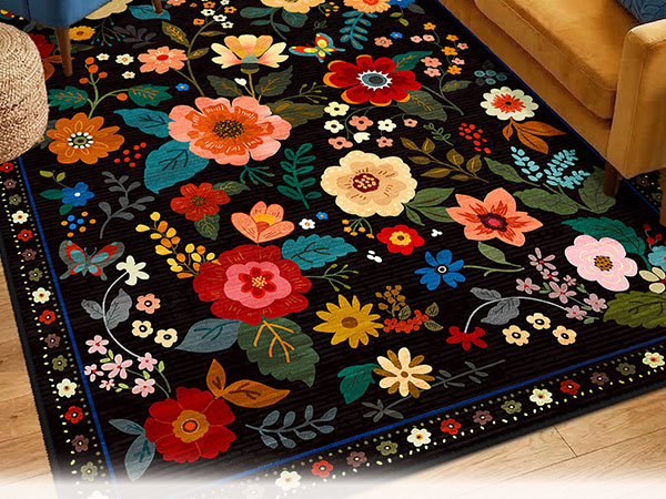 black area rug