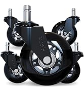 The Office Oasis Original Rollerblade Office Chair Wheels (As Seen On PBS) - Smooth &amp; Quiet Caste...