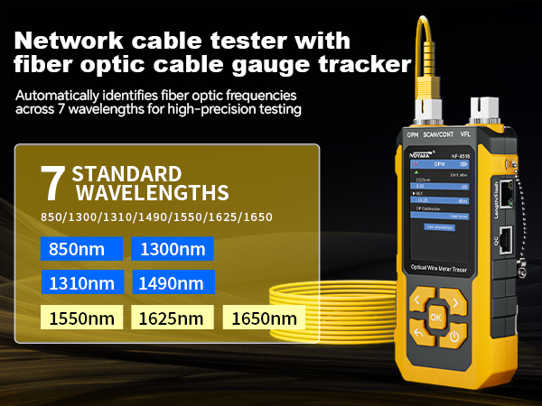 NF-8518 Network Cable Tester with Optical Power Meter, Ethernet Cable Tester