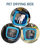 JOOLIO B&amp;S Pet Dog Cat Drying Box Waterproof Anti-Hair Flying Portable Cat Cage Kennel Portable F...