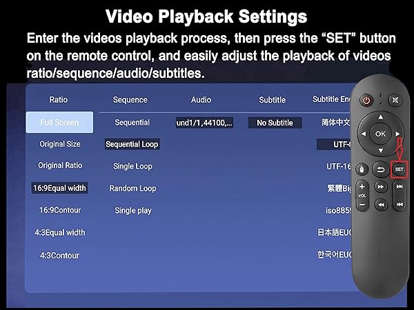 Video Playback Settings