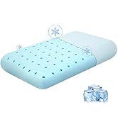 Sycoodeal Cooling Memory Foam Pillow, Bed Pillow for Sleeping, Standard Size, Breathable Memory F...