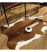 Keeko Cow Print Rug, 2.3x3.6 Faux Cowhide Rug Western Living Room Decor Premium Suede Animal Prin...