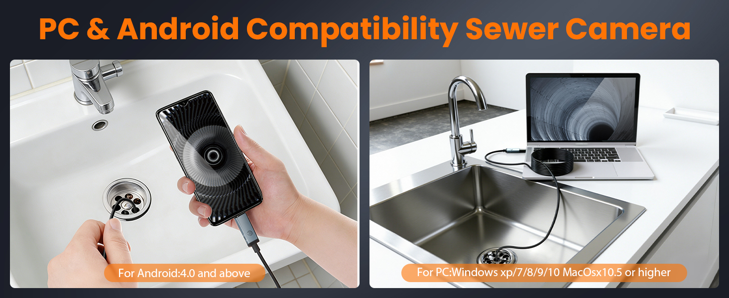 PC &amp;amp; Android Compatibility Sewer Camera