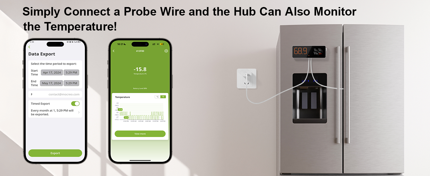 H5Lite 2-in-1 Function: The H5Lite hub can function as both a hub and a temperature sensor.