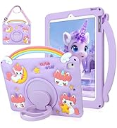 SAMONPOW for iPad 6th 5th Generation Case iPad Air 2/Pro Protective Cover Rainbow Unicorn iPad Ca...