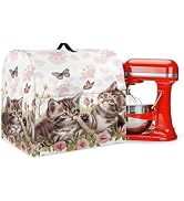 Doojoayie Cute Cat Stand Mixer Cover 5 Quarts Kitchen Aid Mixer Cover with Draw Rope and Handle C...