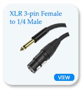 Yinker XLR Cable, 6.35mm to XLR Female Microphone Cable, 1/4 Inch Unbalanced TS to 3 Pin Female f...