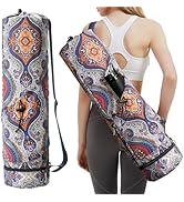 sportsnew Yoga Mat Bag with Water Bottle Pocket and Bottom Wet Pocket, Exercise Yoga Mat Carrier ...