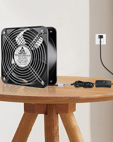 AXIAL 2060 Muffin Fan 120V AC 200mm x 200mm x 60mm for DIY Cooling Ventilation Exhaust Projects