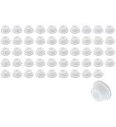 Tighall 50pcs White Plastic Hole Plugs Furniture Fencing Post Pipe Insert End Caps 1.5mm Fastener...