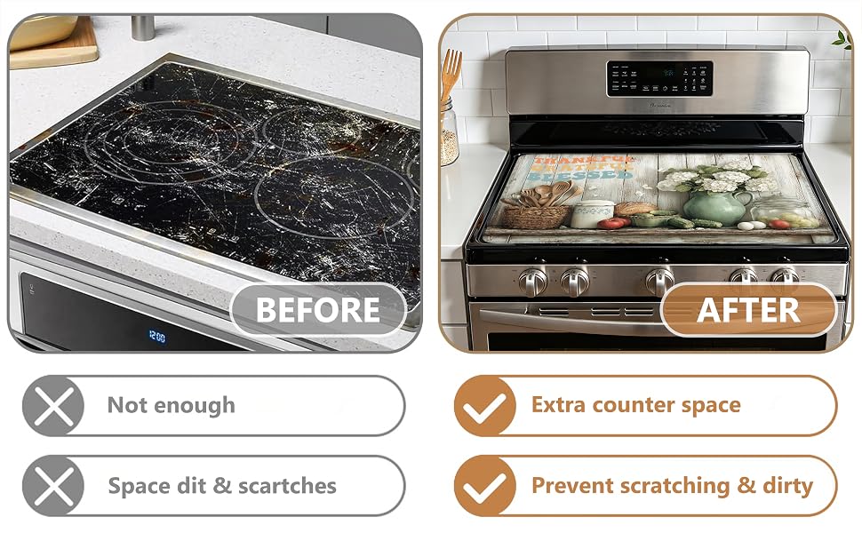 Glass stove top cover