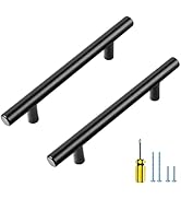 Ravinte 30 Pack 4 inch Black Cabinet Pulls Kitchen Cabinet Handles 6-3/8