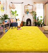 Yellow Fluffy Rug