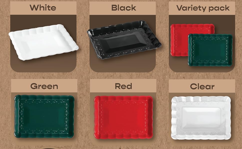 9x13 plastic trays disposable serving
