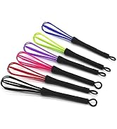 6Pcs Mini Hair Dye Whisk Set, 7 x 1.2 Inches, Salon Color Mixing Balloon Whisks for Hairdressing ...