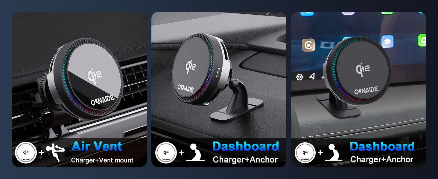 Qi2 Wireless Car Charger