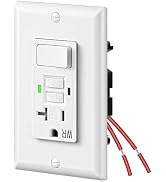 DEWENWILS 20A GFCI Switch Outlet Combo, Tamper-Resistant GFCI Outlet | Weather Resistant Ground F...