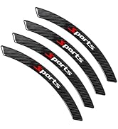 YAWUROU 4 PCS Car Fender Protector Decal Strip, Carbon Fiber Waterproof Wheel Arch Sticker, Self-...
