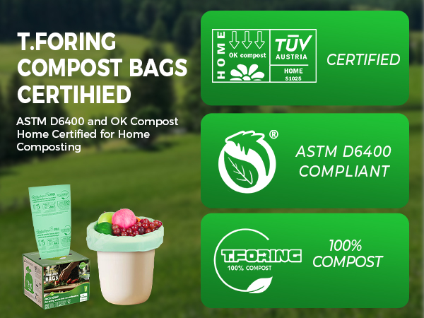 1.2 gallon compost bags bin liners Small Kitchen Food Scrap Waste Bags