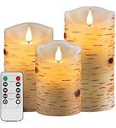 Biyanuo Flameless Battery Operated LED Candles with10key Button Remote Control 24-Hour Timer Set ...