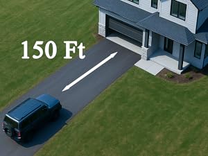 Control your garage door from up to 150ft with ease and precision.