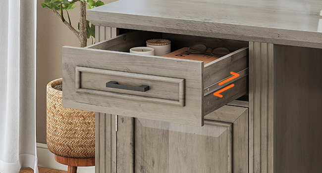 Get your home office organized in a beautiful, vintaoffice desk ge style.