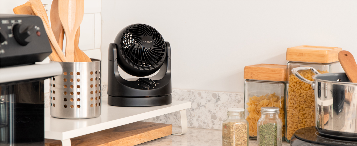 kitchen fan, small personal fan, counter fan, counter top fan, versatile, multipurpose