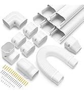 Windspeed Mini Split Line Set Cover 3" 10Ft AC Line Pipe Duct Cover for Outside Units Mini Split ...
